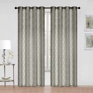 Cortina Jacquard de Ojales con Borlas